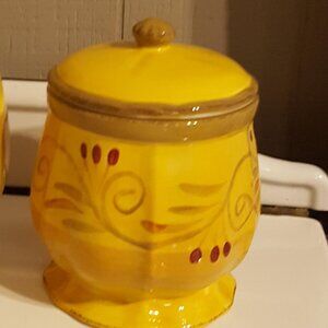 Home Trends Ceramic Canister VERDONA Italian Villa Pattern